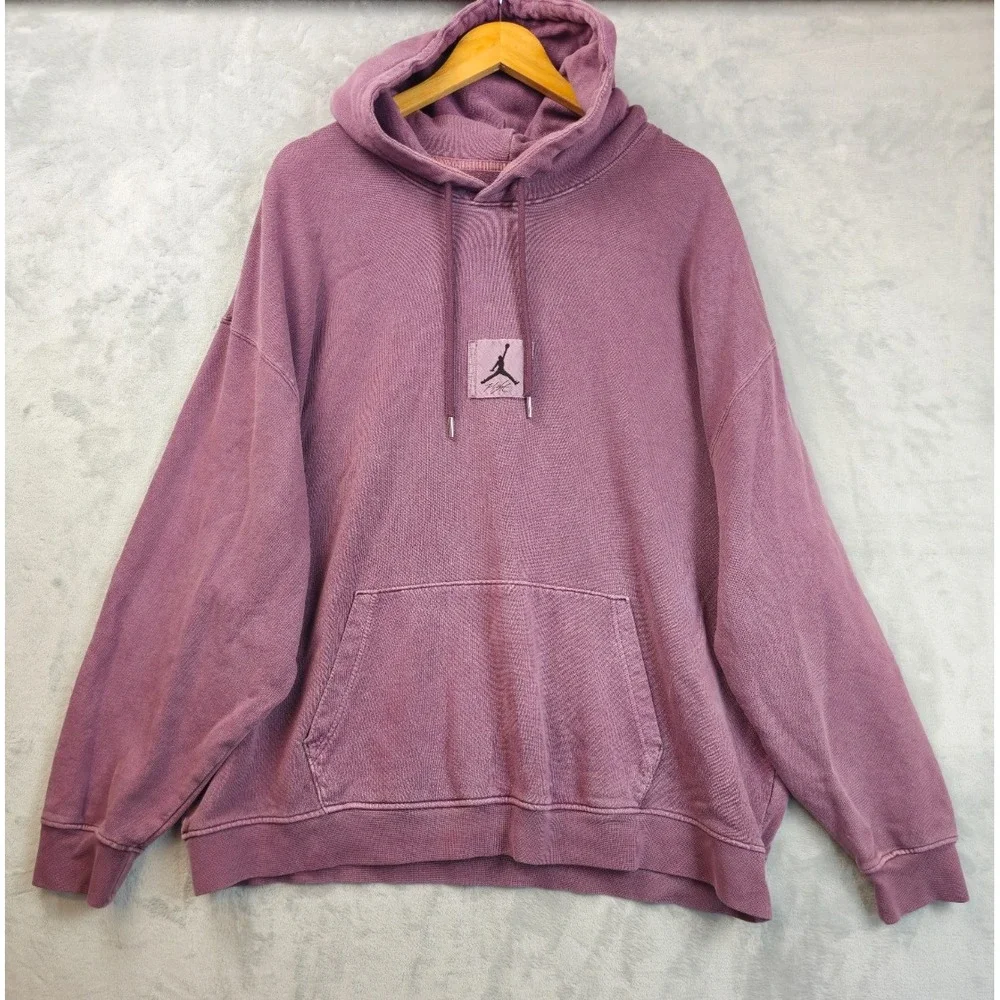 Jordan Hoodie Mens 3XL Faded Maroon Red Jumpman Logo Pullover Sweatshirt